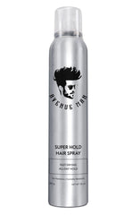 Avenue Man Super Hold hairspray bottle front keeps your style locked with fast-drying precision