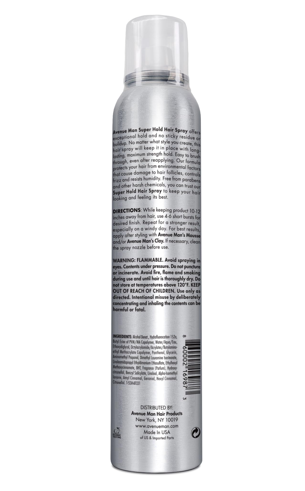 Avenue Man fine-hair results show lightweight, non-sticky feel with manageably flexible style