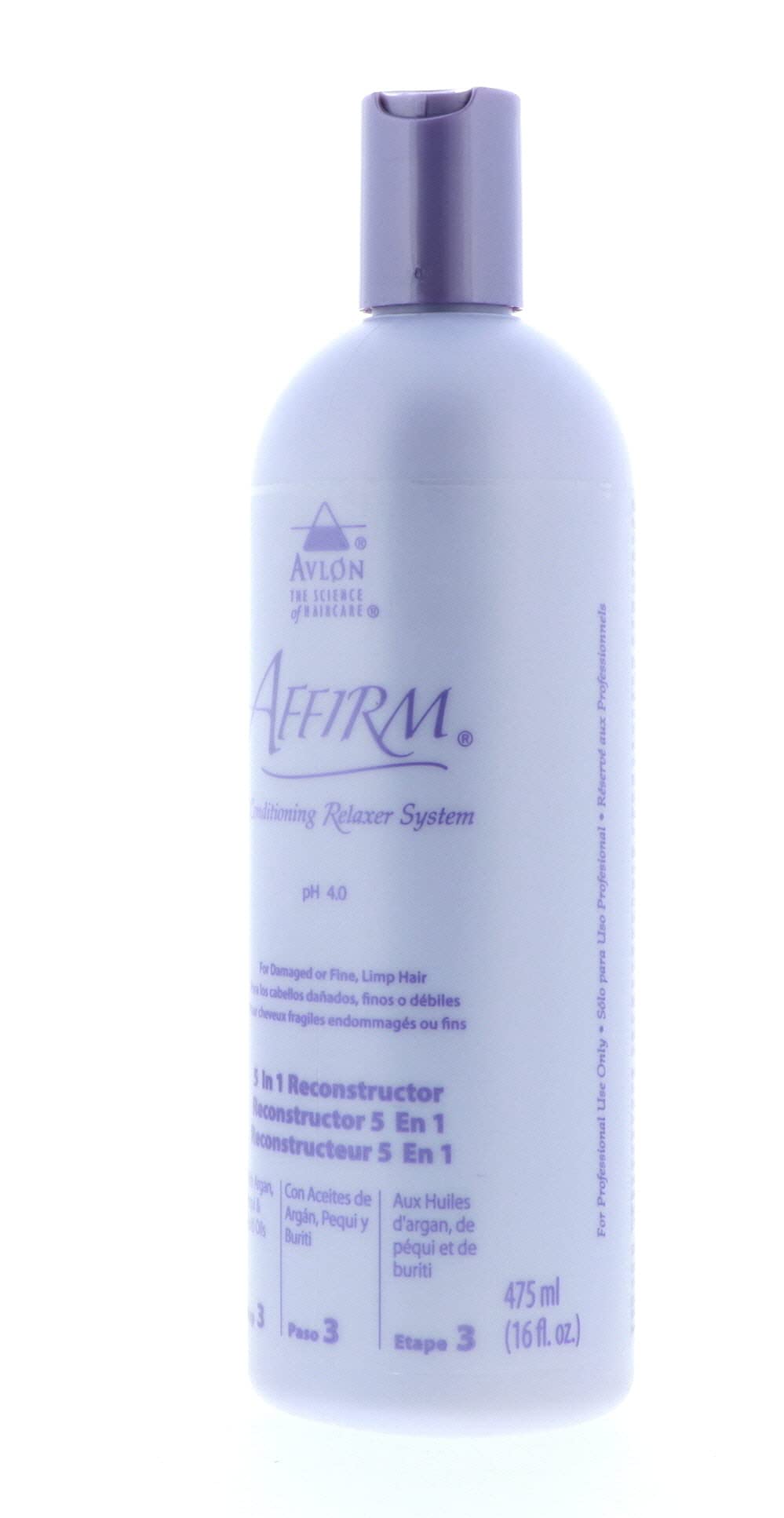 Avlon Affirm 5 In 1 Reconstructor application closeup shows creamy formula for deeper conditioning.