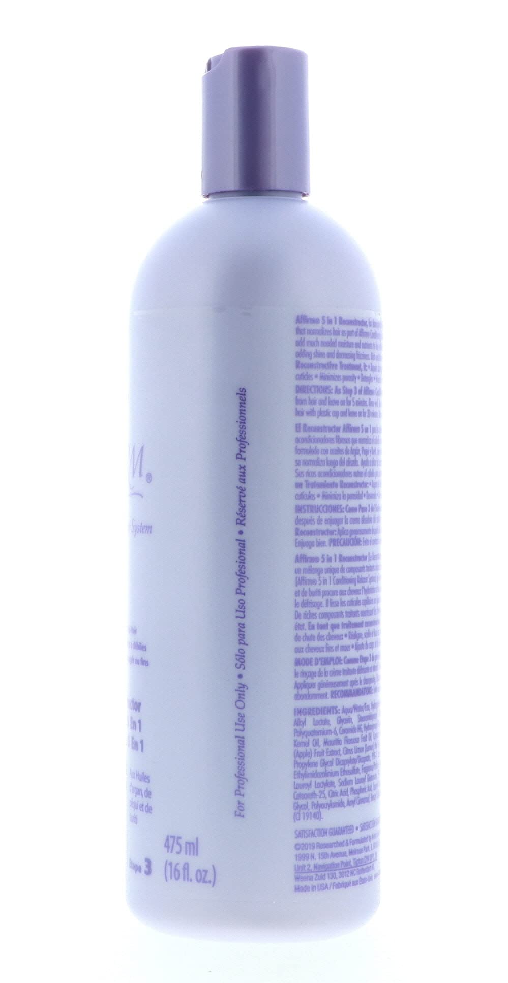 Avlon Affirm 5 In 1 Reconstructor fiber deposition observed within the hair after use.