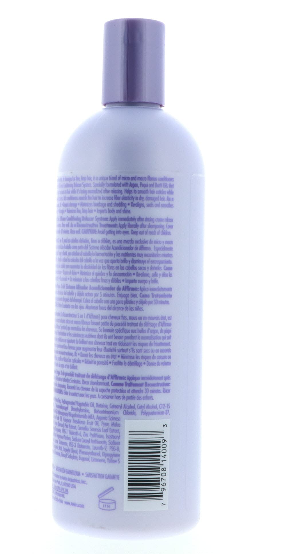 Avlon Affirm 5 In 1 Reconstructor used in-salon shows quick refreshment for treated hair.