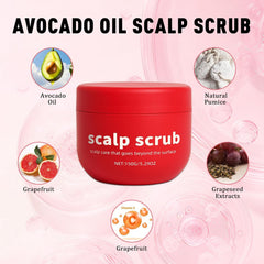 Avocado Oil Scalp Scrub grapefruit-extract-splash enables aromatic pre-shampoo ritual.