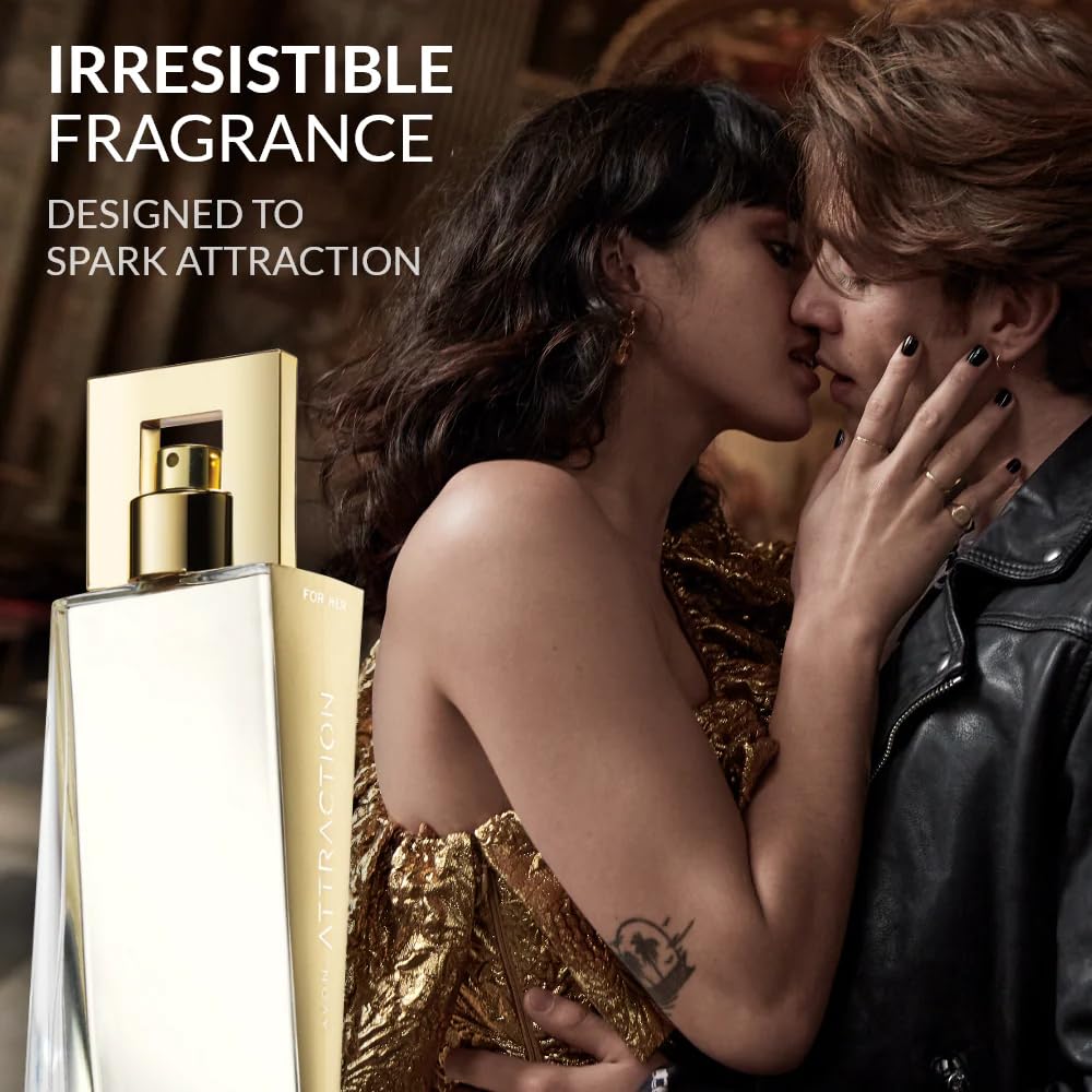 AVON Attraction EDP cap close-up, sleek design and premium feel