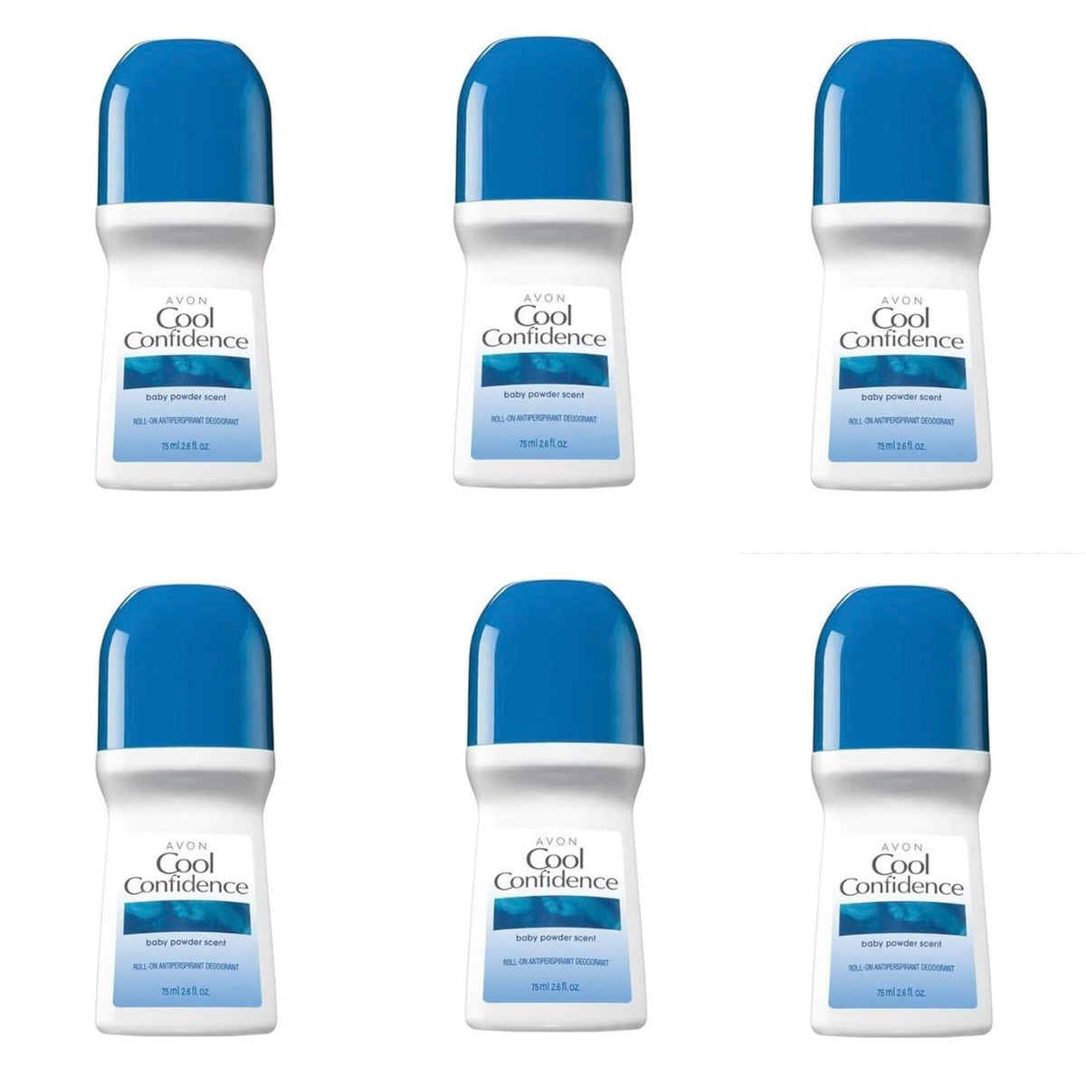 AVON Cool Confidence baby powder roll-on deodorant seen in action for daily freshness