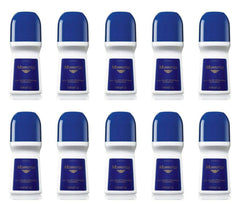 Avon Mesmerize for Men roll-on deodorant bottle front view, 14-pack.