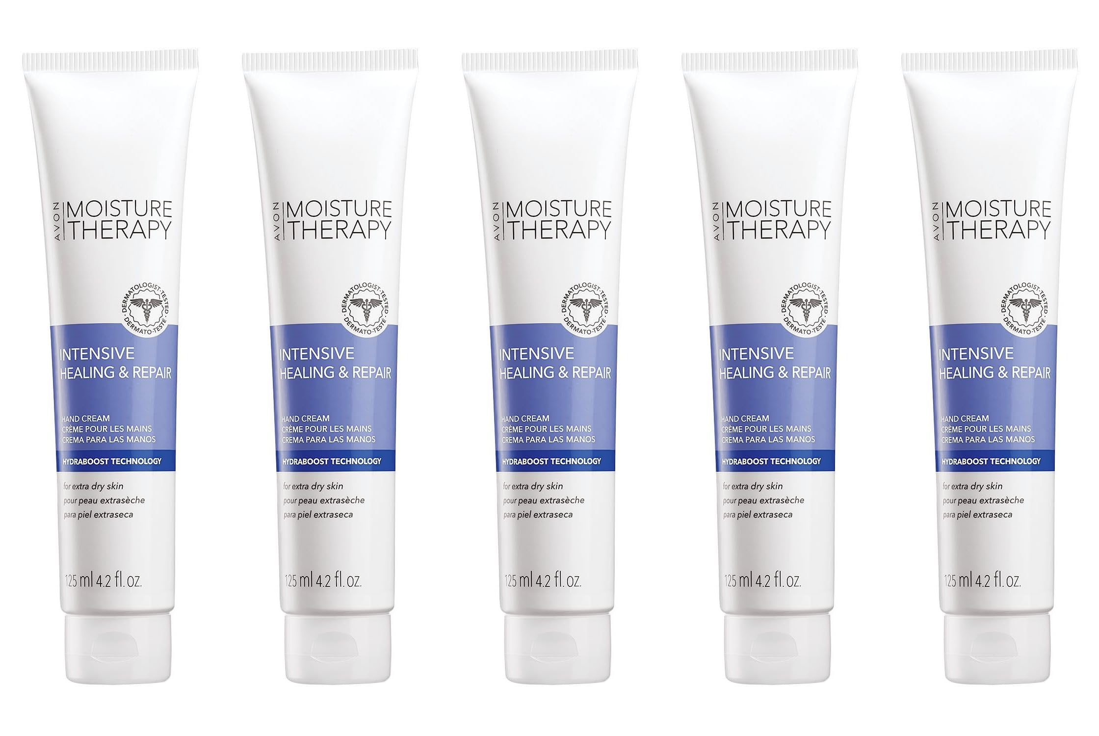 AVON Moisture Therapy Calming Relief Hand Cream tub close-up showing rich moisture for daily use.