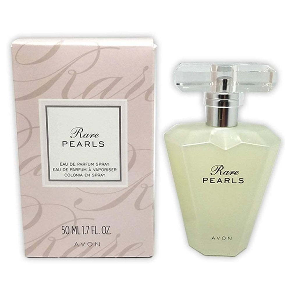 AVON Rare Pearls bottle front view shows timeless elegance for daily wear.
