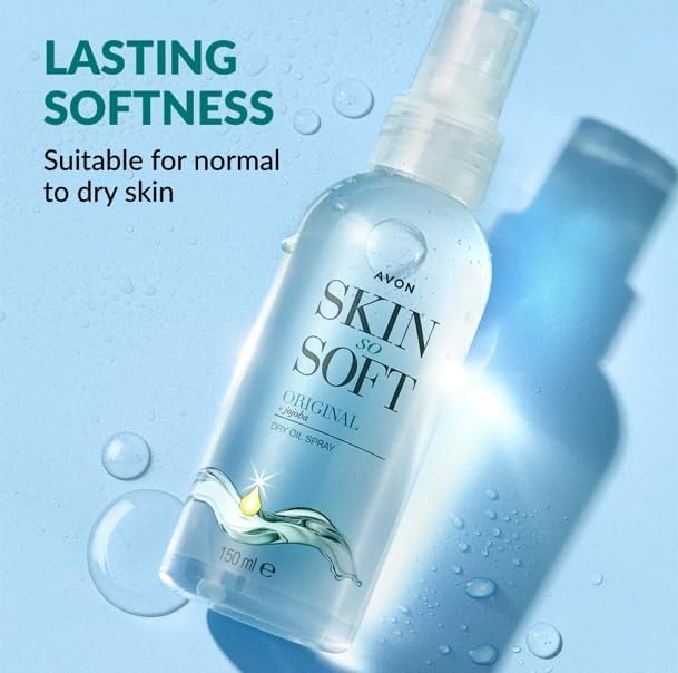 AVON Skin So Soft after-bath application locks in moisture for nourished skin.