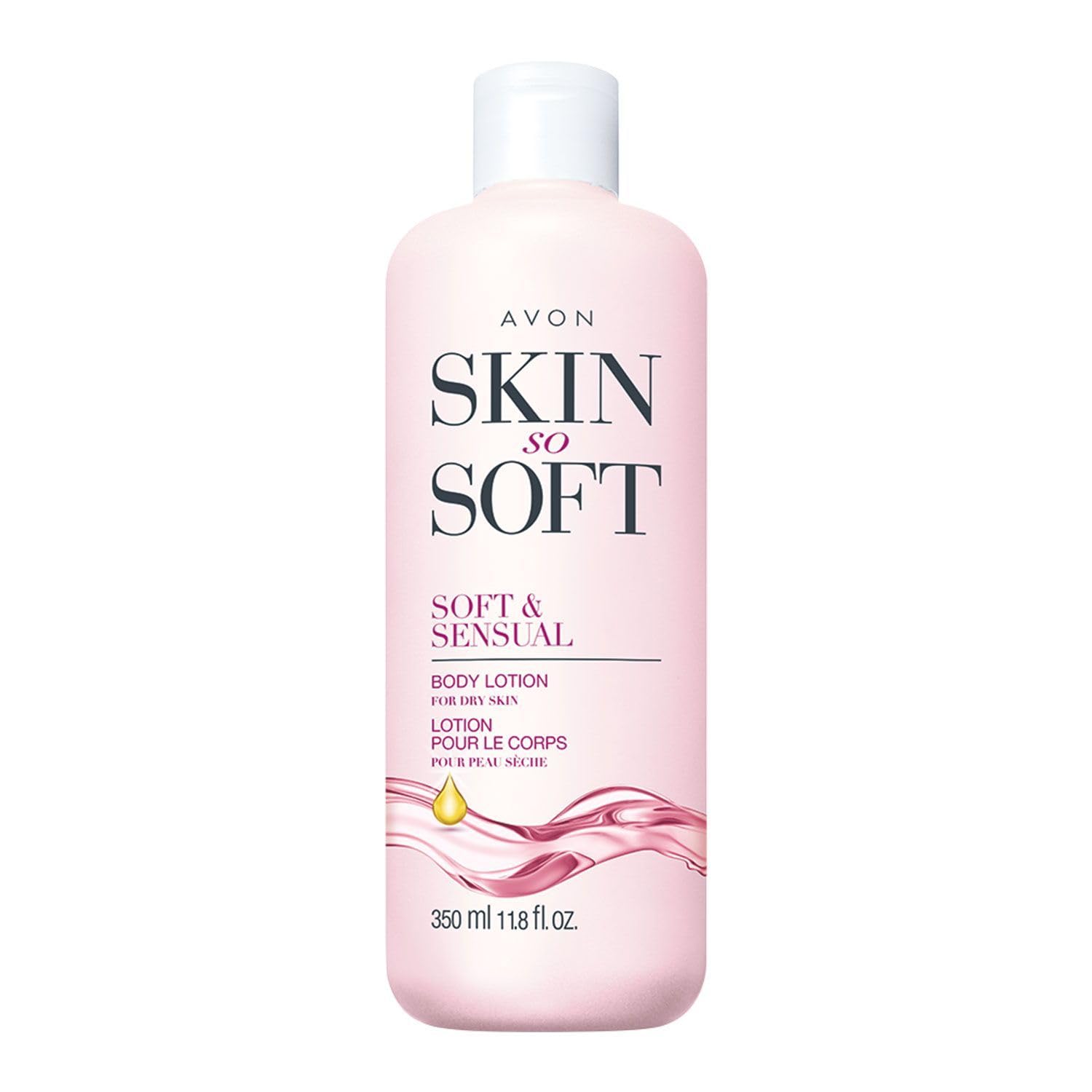 AVON Skin So Soft Argan Oil Bottle boosts hydration for smooth skin.