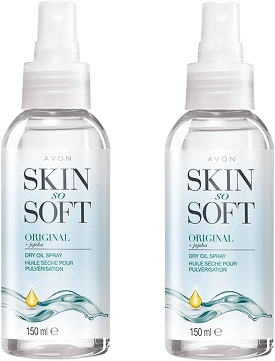 AVON Skin So Soft Original Dry Oil Spray bottle glides on smoothly for fast moisture.