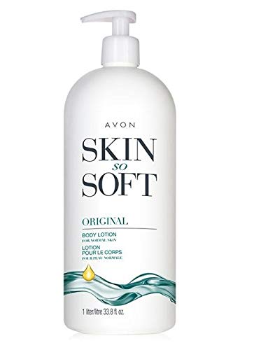 AVON Skin So Soft Original Lotion 1L bottle offering all-day moisture and soft skin.