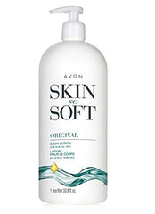 AVON Skin So Soft Original Lotion 1L bottle offering all-day moisture and soft skin.