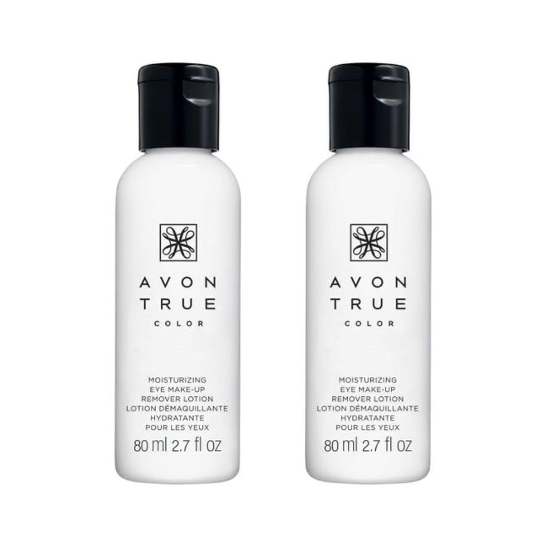 AVON True Color Eye Makeup Remover Lotion bottle front for gentle makeup removal and moisturizing feel.