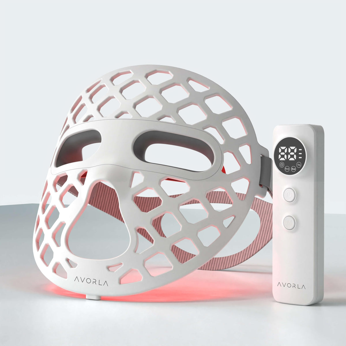 Avorla Beauty LED mask face setup delivers even light exposure for smoother skin goals.