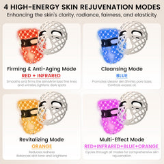Avorla LED Face Mask near-infrared light for deeper penetration at-home.