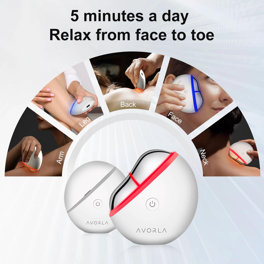 Avorla LED Gua Sha Tool rechargeable design keeps you powered for on-the-go routines.