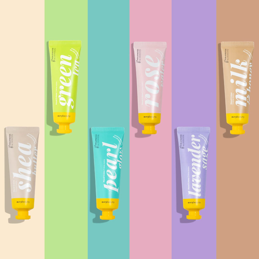 AVRYBEAUTY Milk & Honey label close-up highlights vegan, cruelty-free formula and natural extracts.