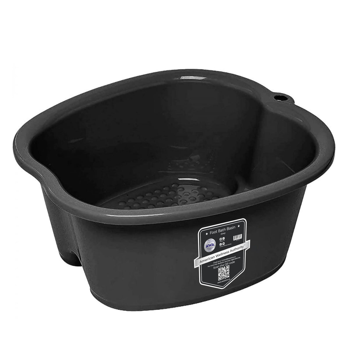 AWA extra-large foot bath basin exterior view demonstrates sturdy stability for longer soaks.