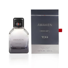 Awaken by Tumi for Men edp bottle full view for bold daytime fragrance.