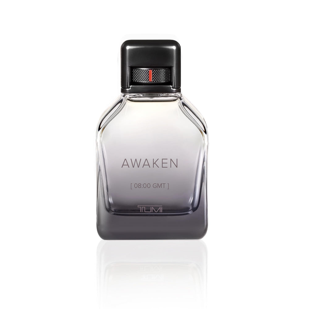 Awaken by Tumi edp packaging on display highlights bold scent for everyday wear.
