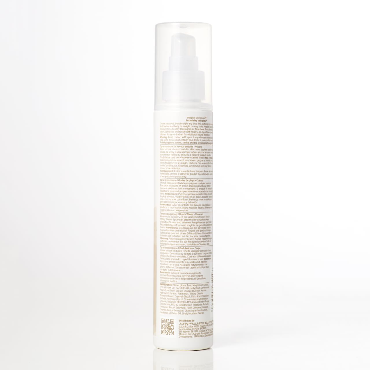 Awapuhi Wild Ginger on bathroom shelf with beachy vibe and texture focus.