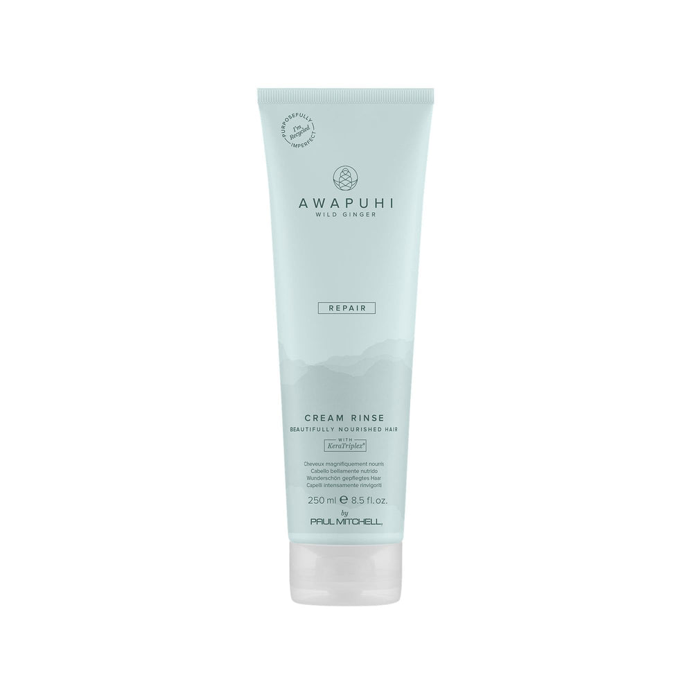Awapuhi Wild Ginger Cream Rinse bottle front enhances color-safe detangling.