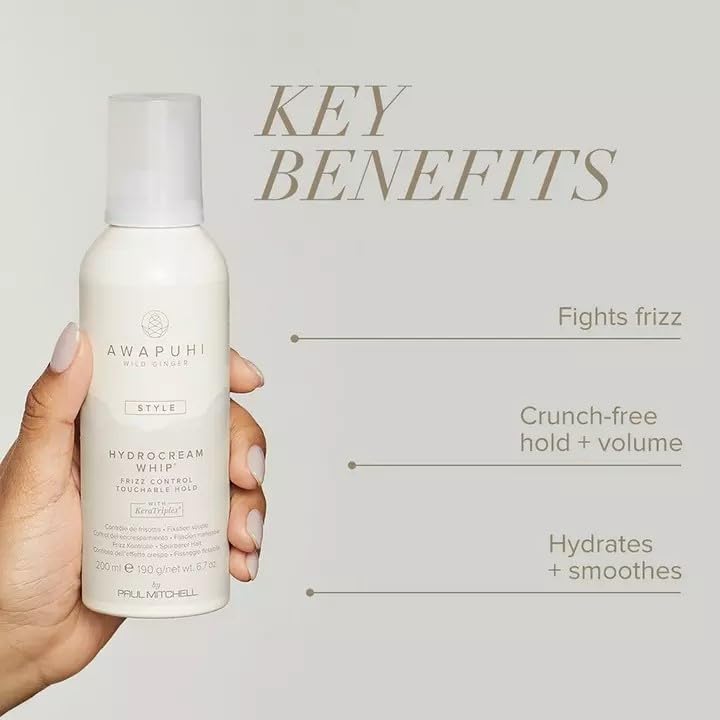 Awapuhi Wild Ginger HydroCream Whip Mousse texture close-up for creamy application.