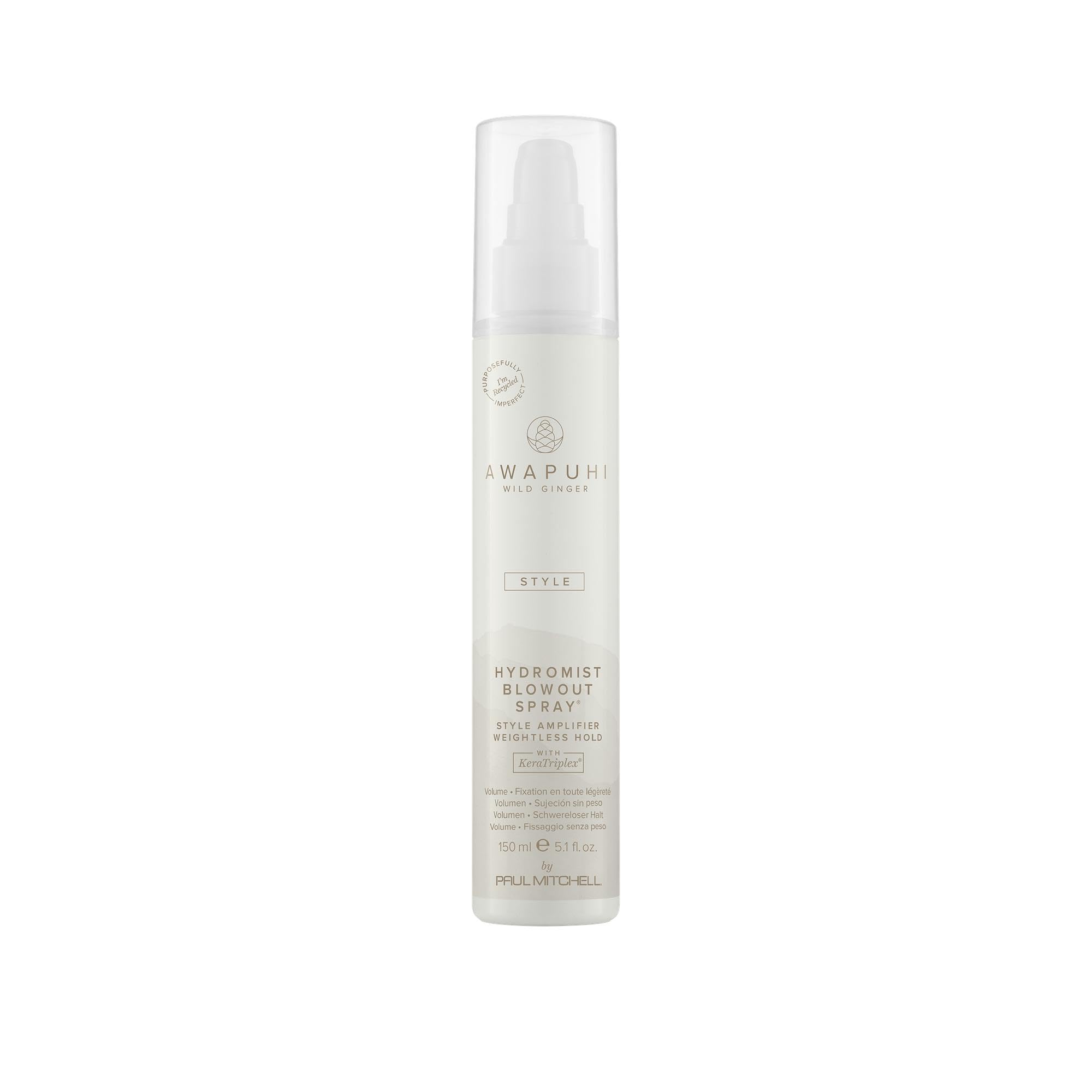 Awapuhi Wild Ginger HydroMist bottle ready for a weightless blowout.
