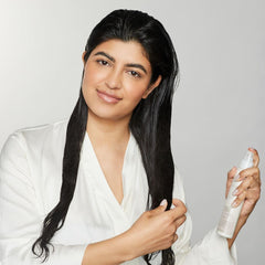 Awapuhi Wild Ginger HydroMist label detail emphasizes color-safe, paraben-free formula.