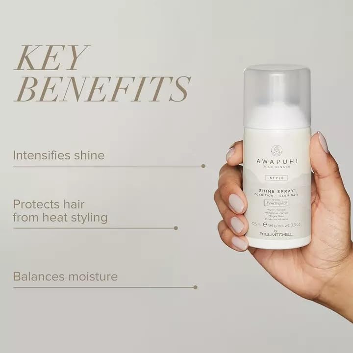 Awapuhi Wild Ginger Shine Spray mist for even natural finish.