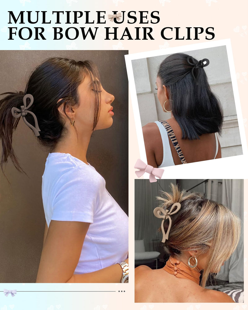 AWAYTR bun-ready bow clip supports quick, elegant updos with secure grip.
