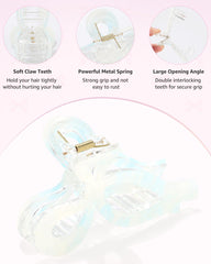 AWAYTR large claw clip thick hair in action provides secure all-day hold