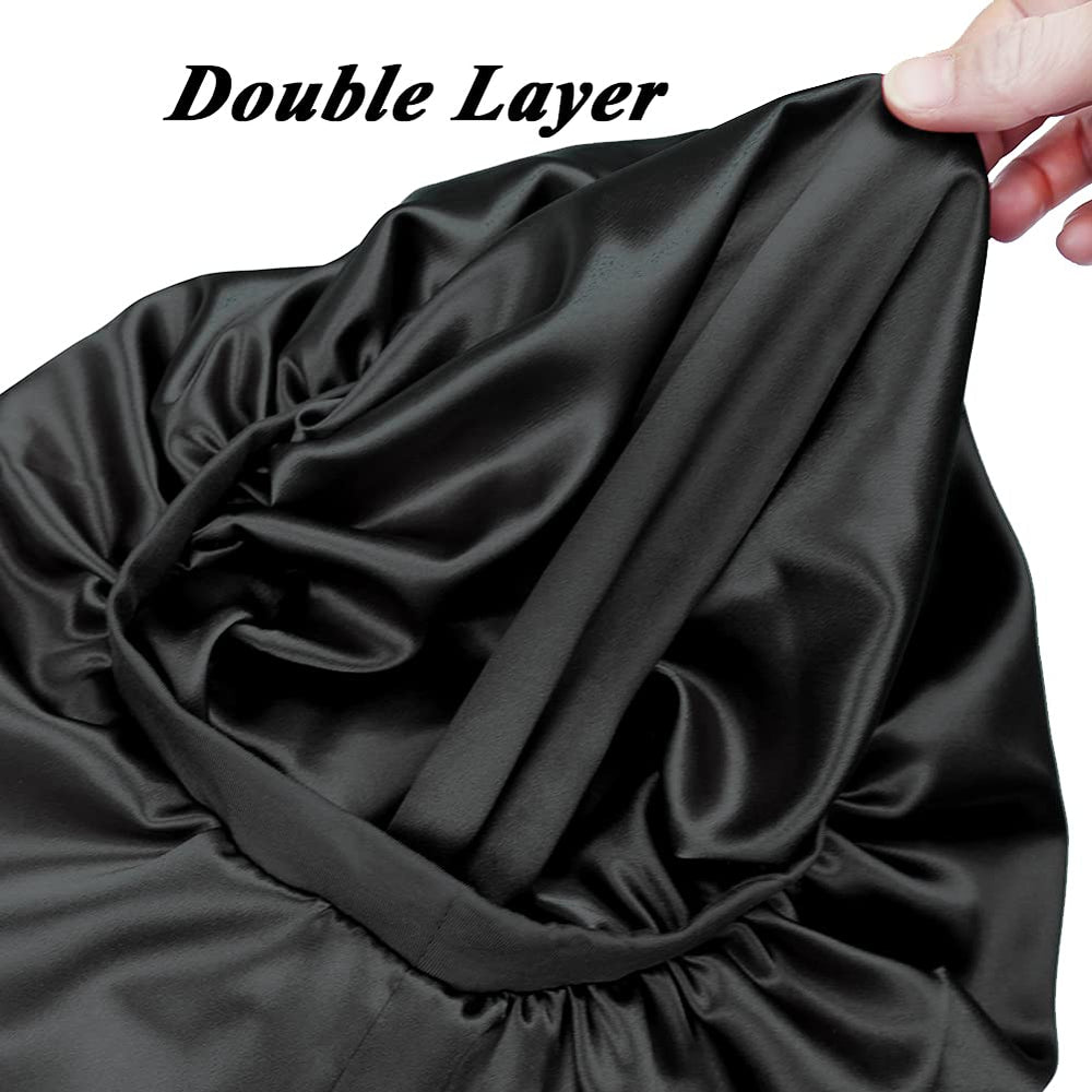 Awefeel satin fabric close-up highlights silky texture for reduced friction.
