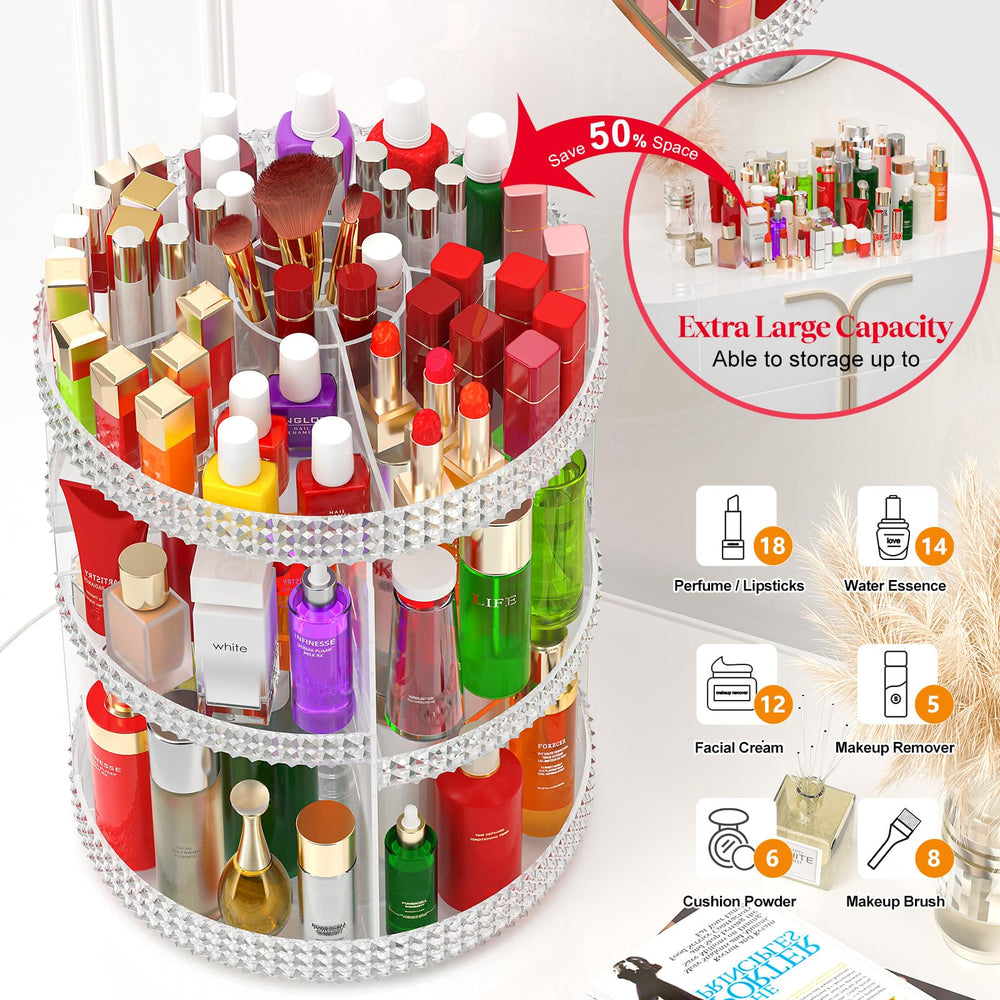 Awenia cosmetic storage large capacity holds 80 plus products