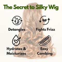 Awesome detangling action on a synthetic wig reduces knots with a silky finish.
