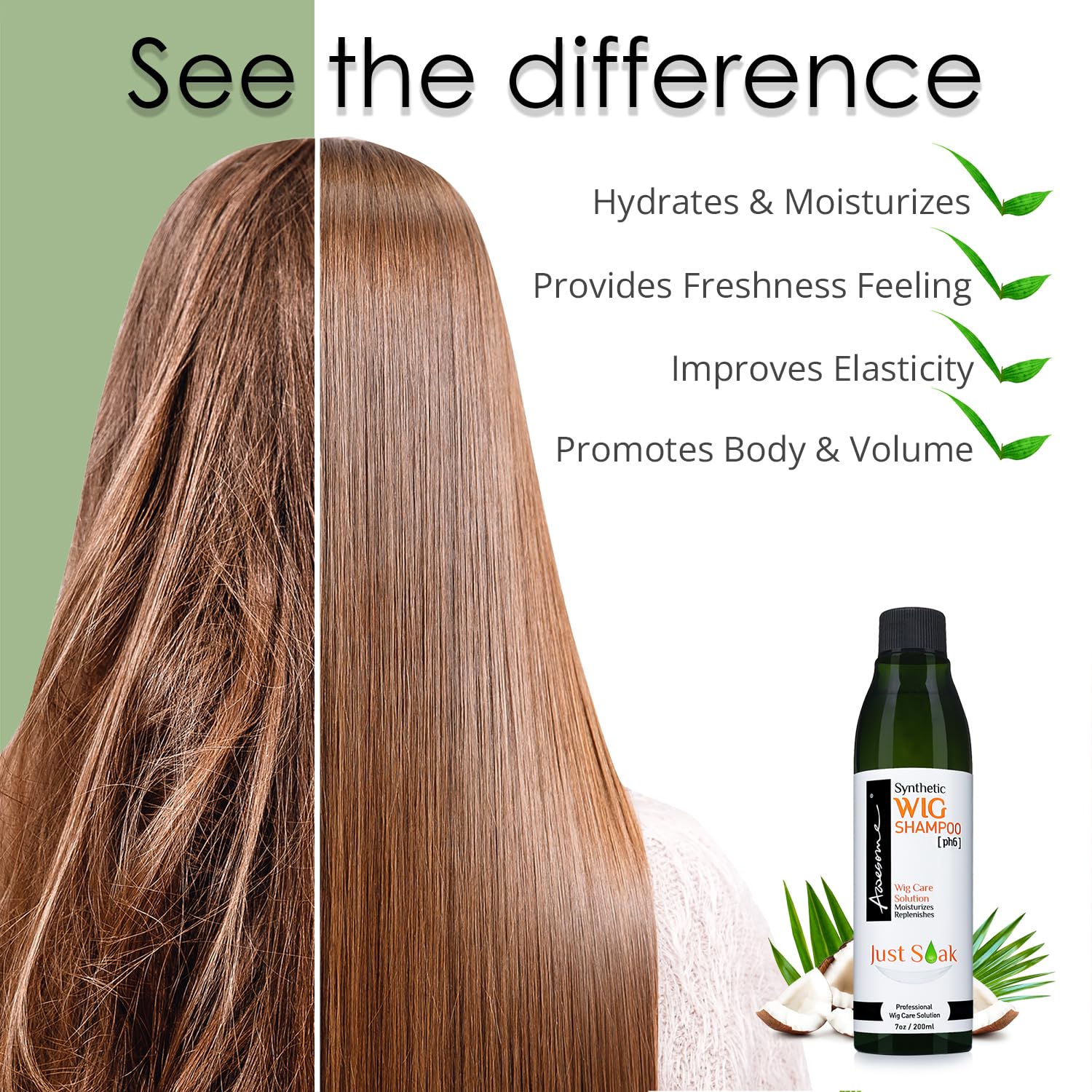 Awesome Wig Shampoo fights frizz for silky wig texture