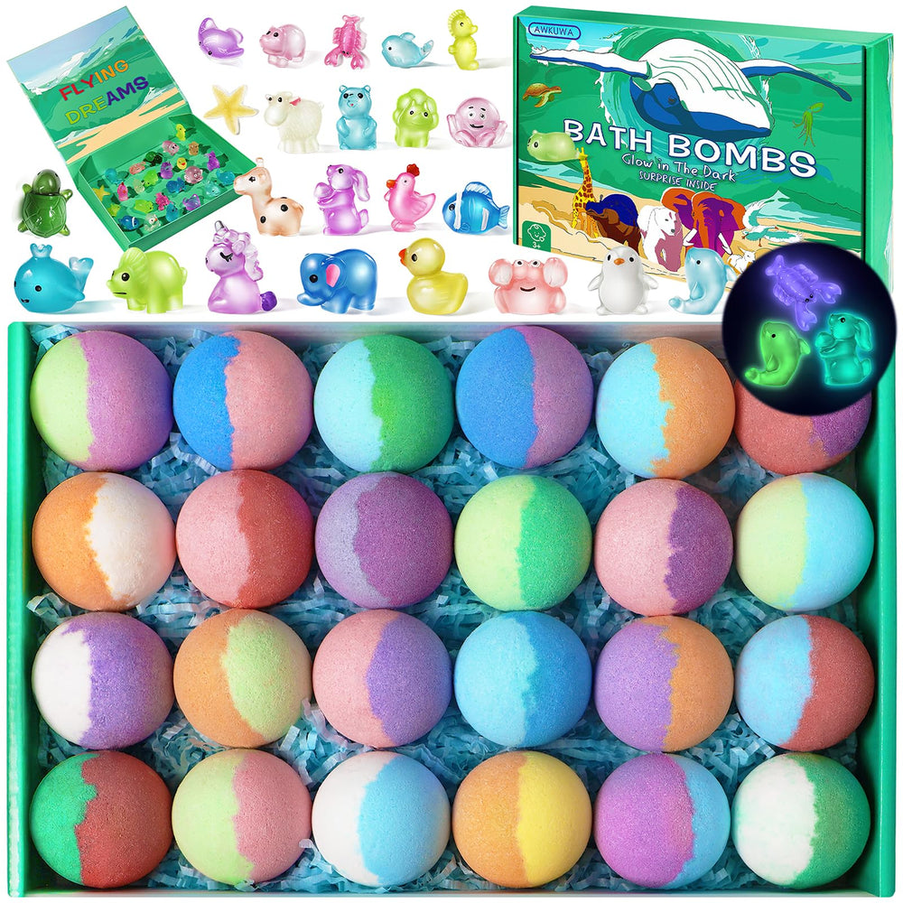 AWKUWA kids bath bombs 24-pack offer playful bath time fun