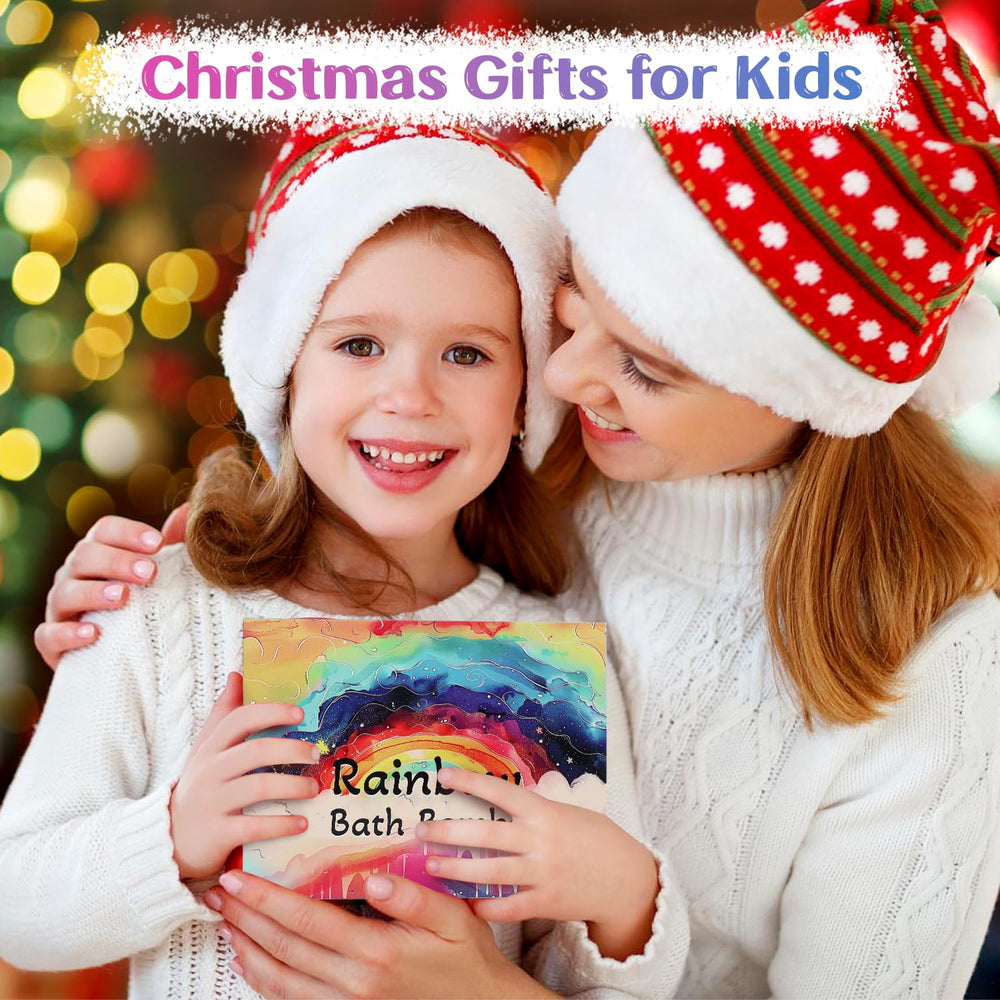 AWKUWA rainbow bath bombs gift set ideal for stockings and gifts.