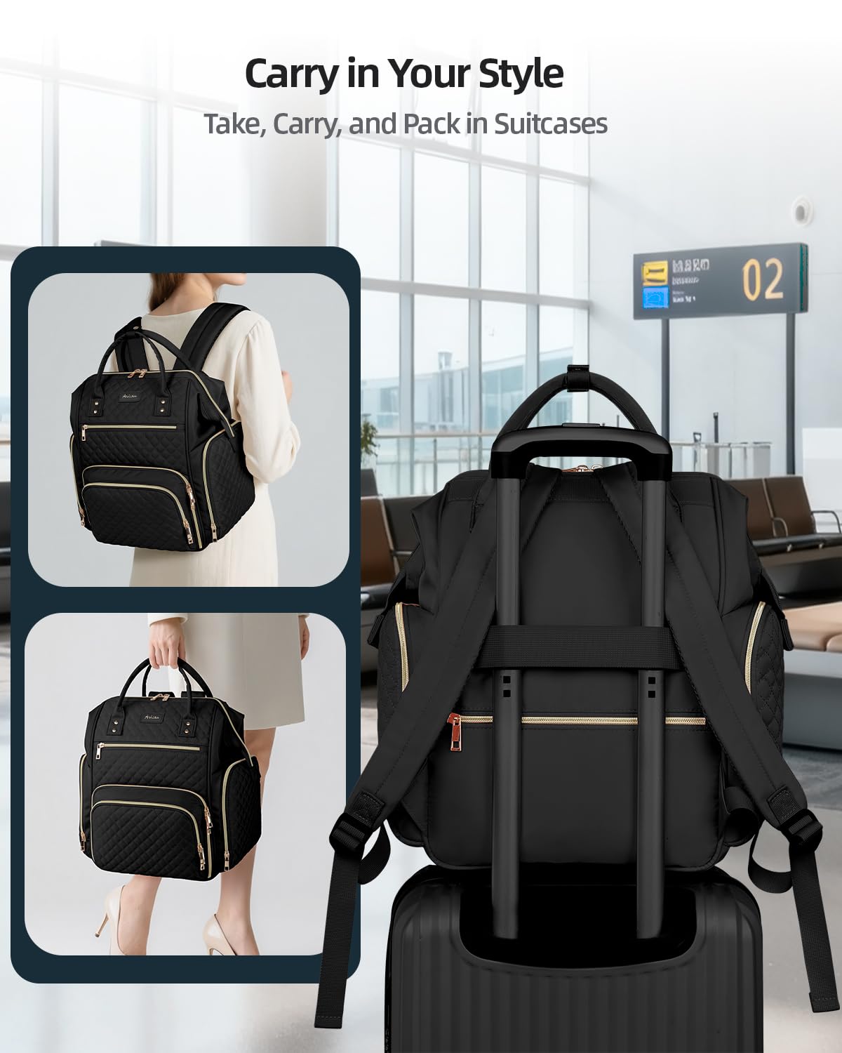 Awlcaw rear anti-theft pocket keeps personal items secure.