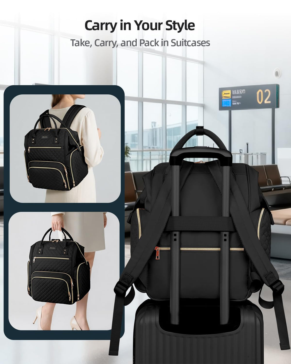 Awlcaw rear anti-theft pocket keeps personal items secure.
