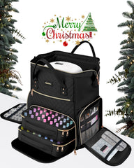 Awlcaw nail polish organizer two-drawer storage keeping bottles neatly separated.