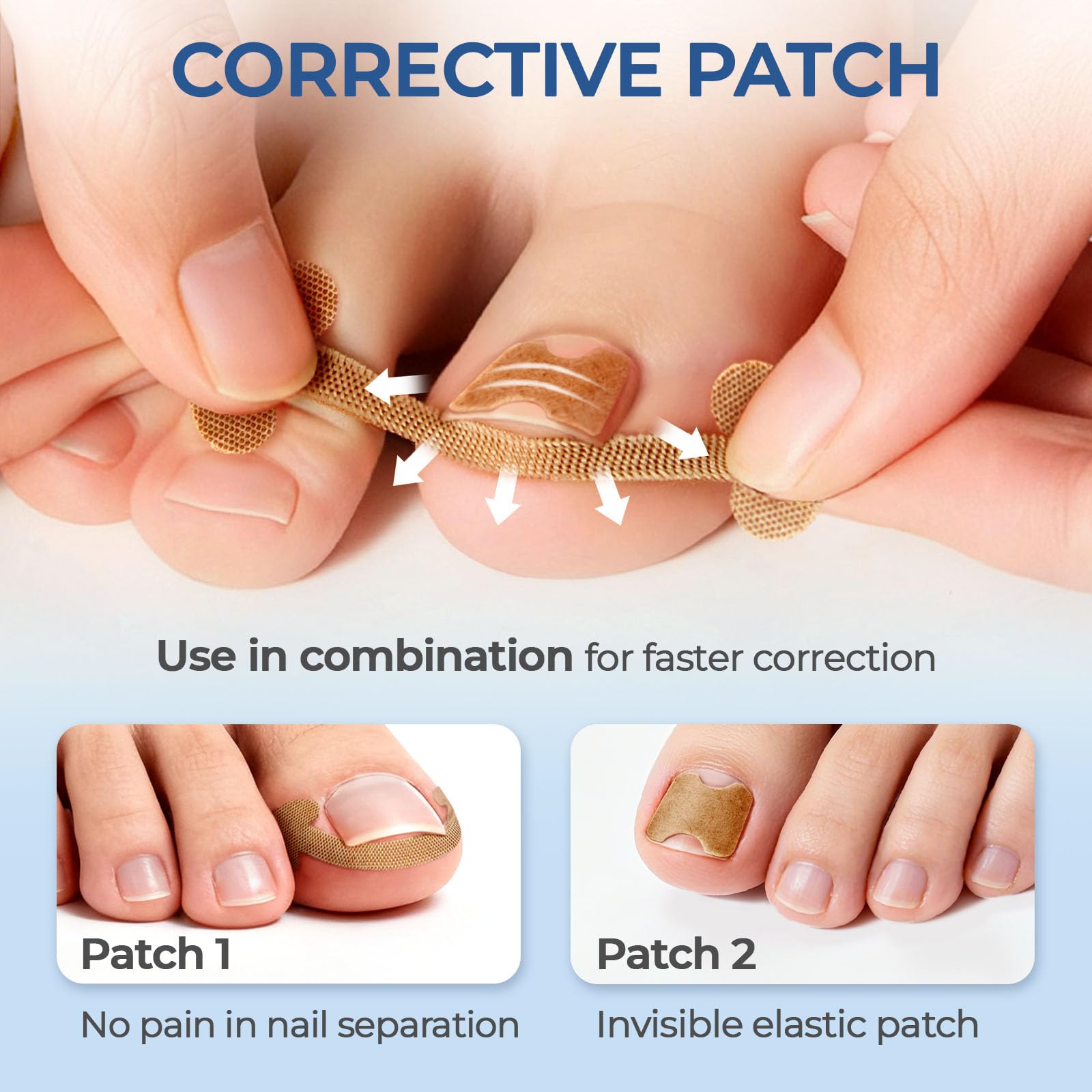 awrose i-shaped correction stickers 20pcs ready to support breathable, discreet toe protection