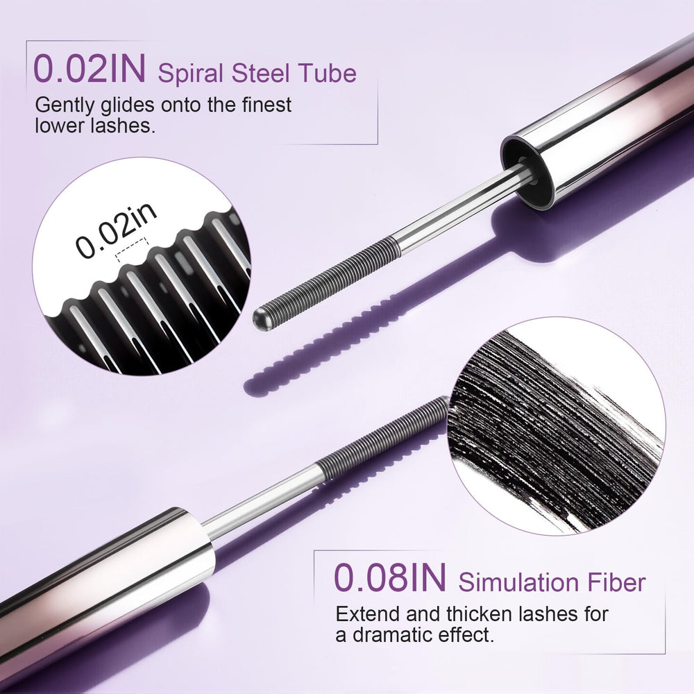 Awrose Iron Wand Mascara clump-free brush helps prevent lumps.