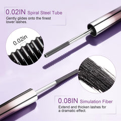 Awrose Iron Wand Mascara clump-free brush helps prevent lumps.