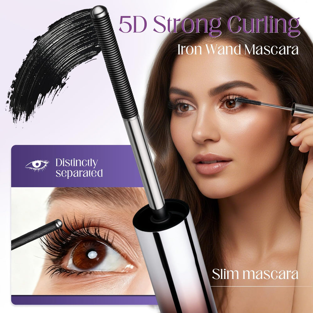 Awrose Iron Wand Mascara defines lashes with a metal wand for precise separation.