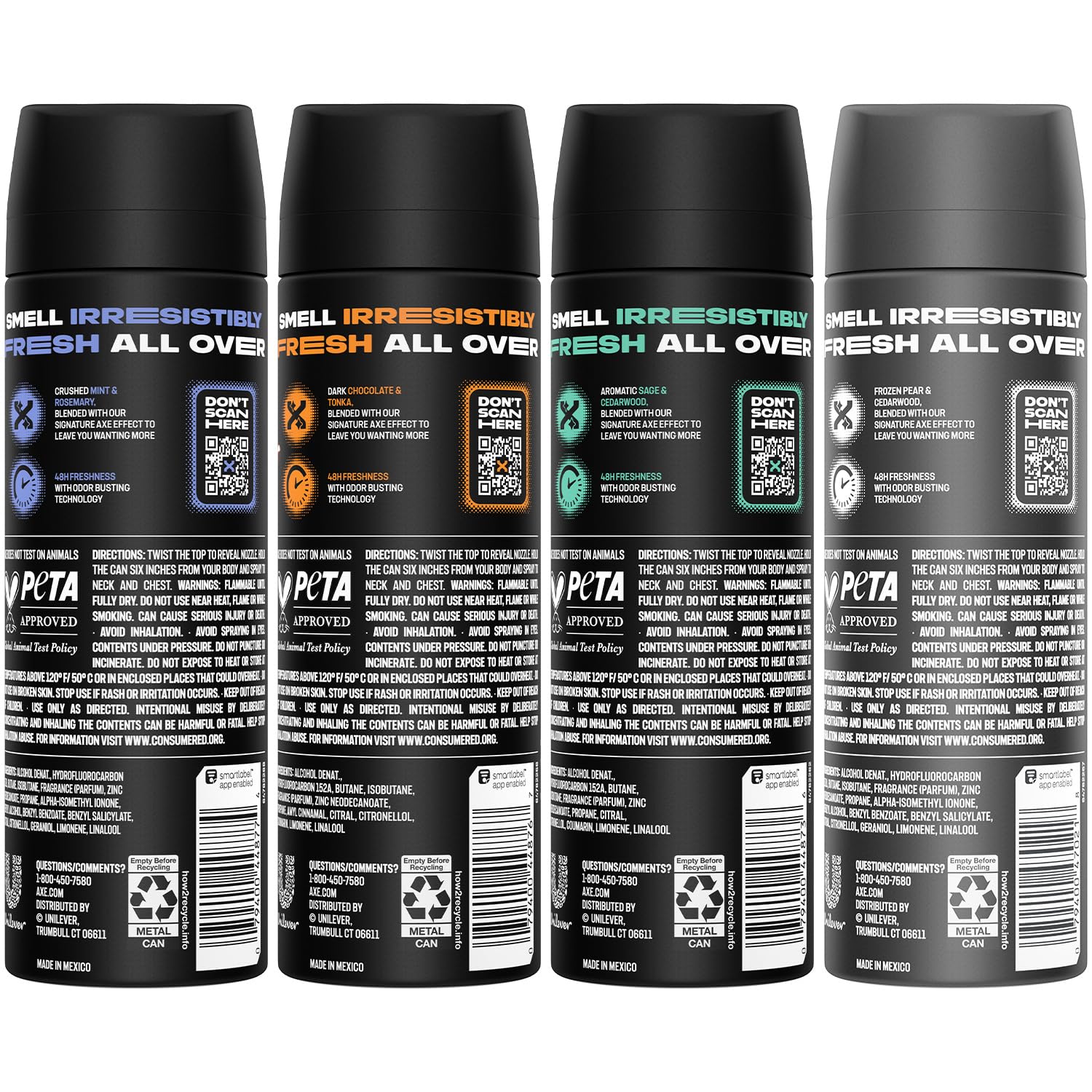 AXE Apollo aluminum-free bottle with cedarwood and sage for daily odor protection.