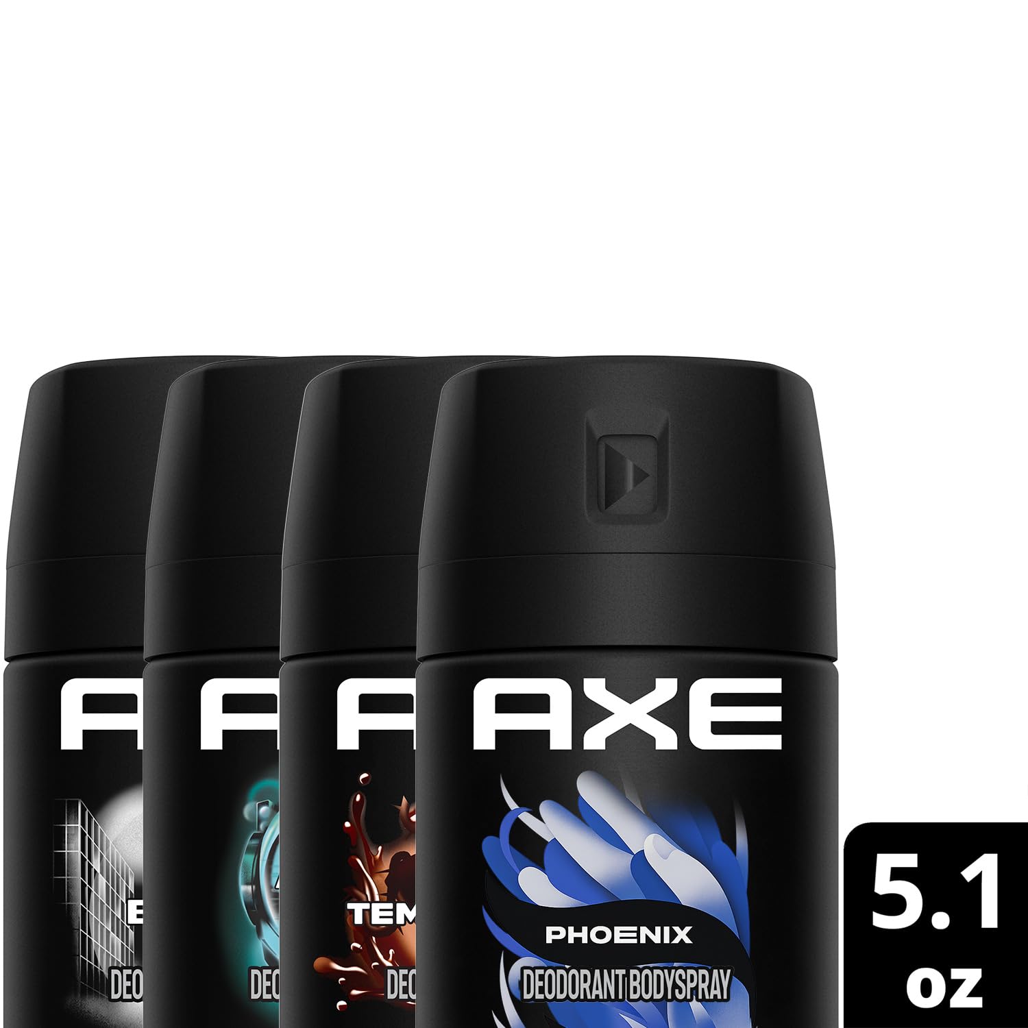AXE XL variety-packaging image showing two bottles per scent for easy stocking.