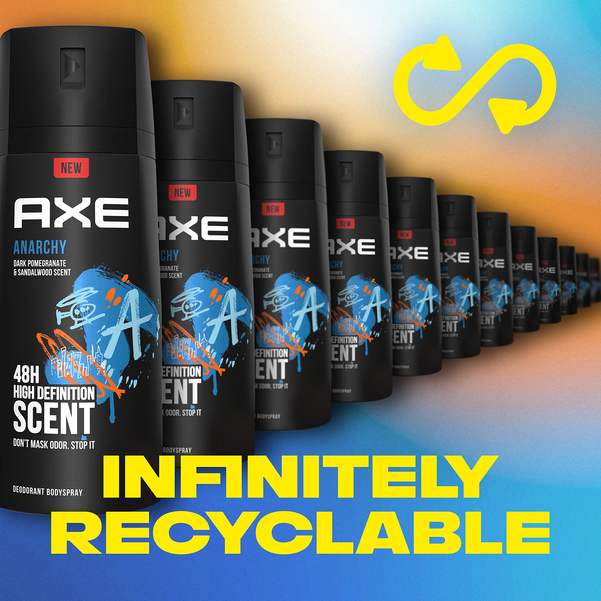 AXE Anarchy after-workout refresh with quick, even application.