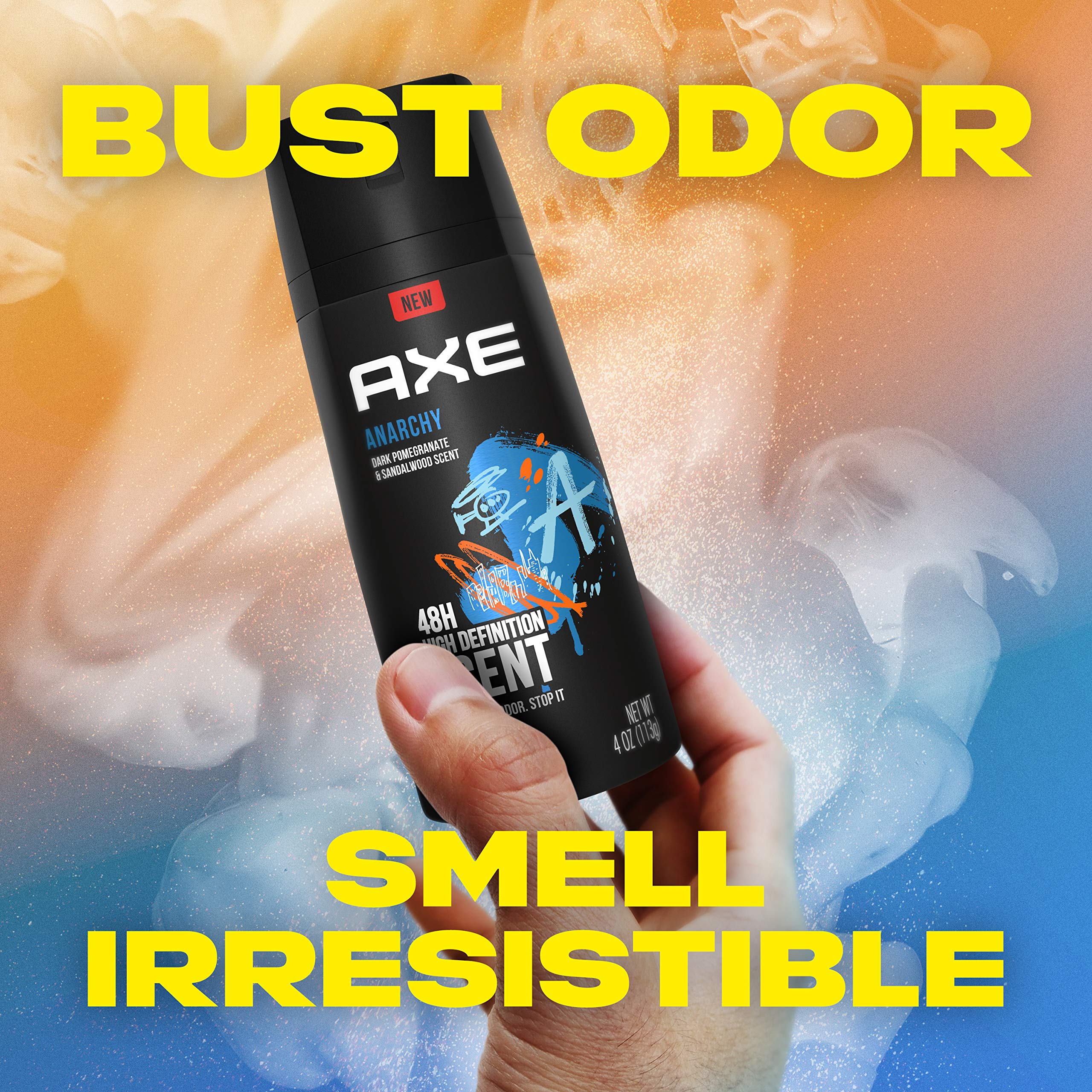 AXE Anarchy pack of 6 cans with bold, convenient packaging.