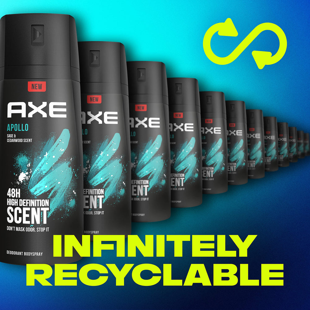AXE Apollo 4-count packaging display for long-lasting protection